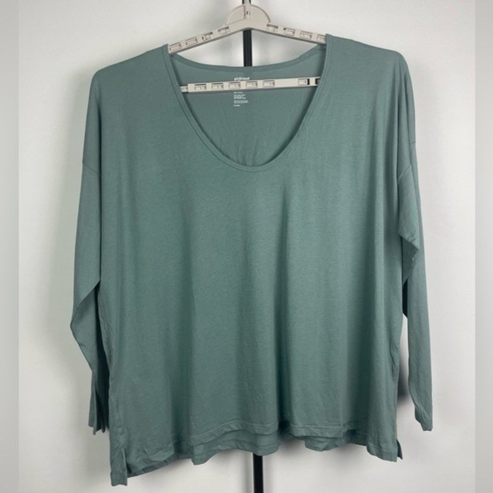 Girlfriend Collective Moonstone Teal Modal Comfy Sleep Long Sleeve Top‎ XXL NEW